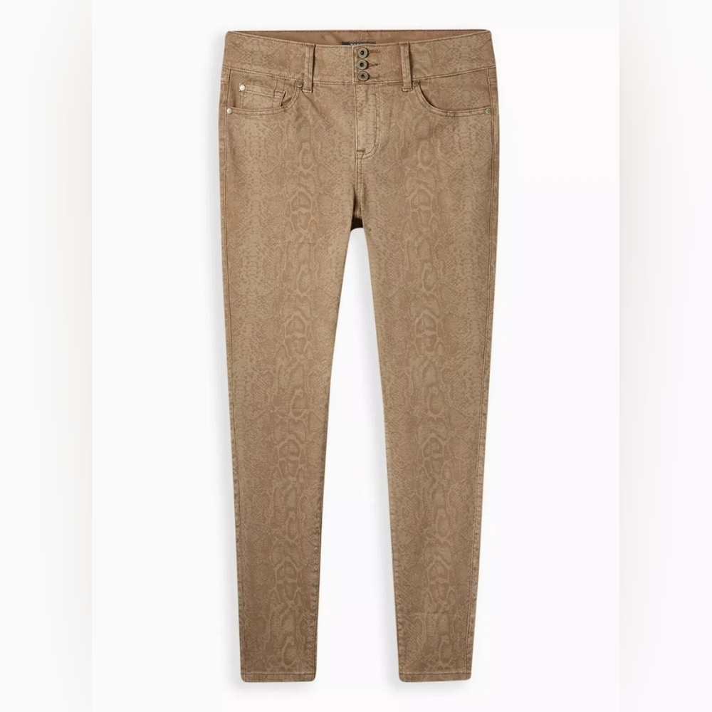 Torrid High Rise Super Skinny Python Jegging NWT - image 3